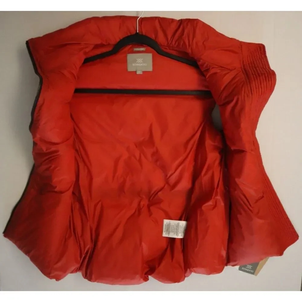 Soia & Kyo Women's Sz M Spice Orange Deanna Down Relaxed Fit Puffer Vest - Picture 12 of 15